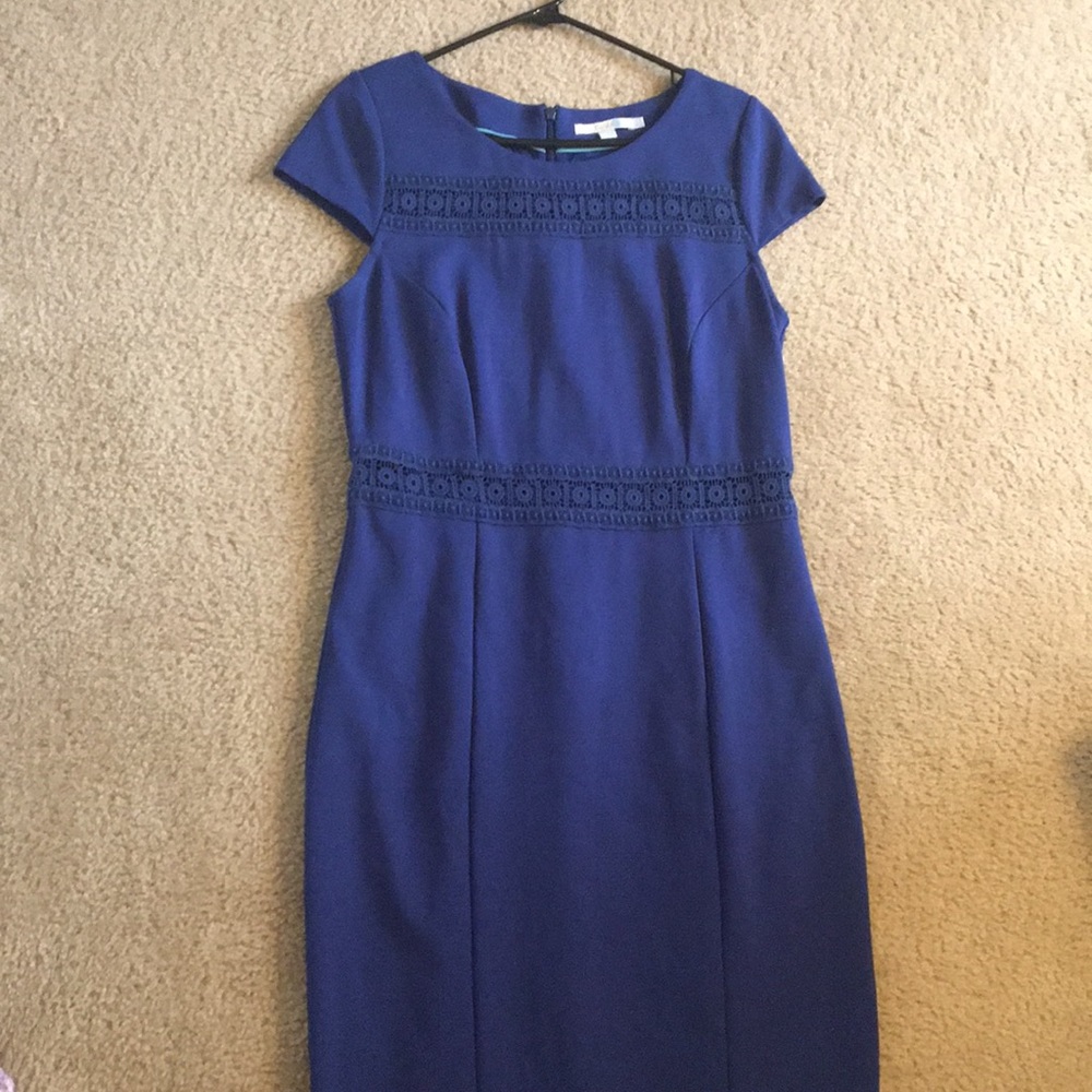 Boden Navy Cap Sleeve Dress